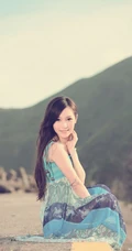 女生郊外摄影_唯美的像一幅幅画卷