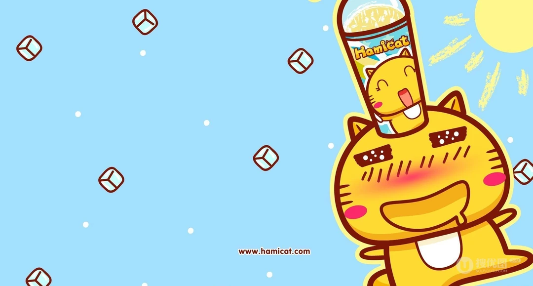 可爱动漫哈咪猫高清背景