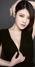 气质女人 徐冬冬 黑色连衣裙冷艳动人