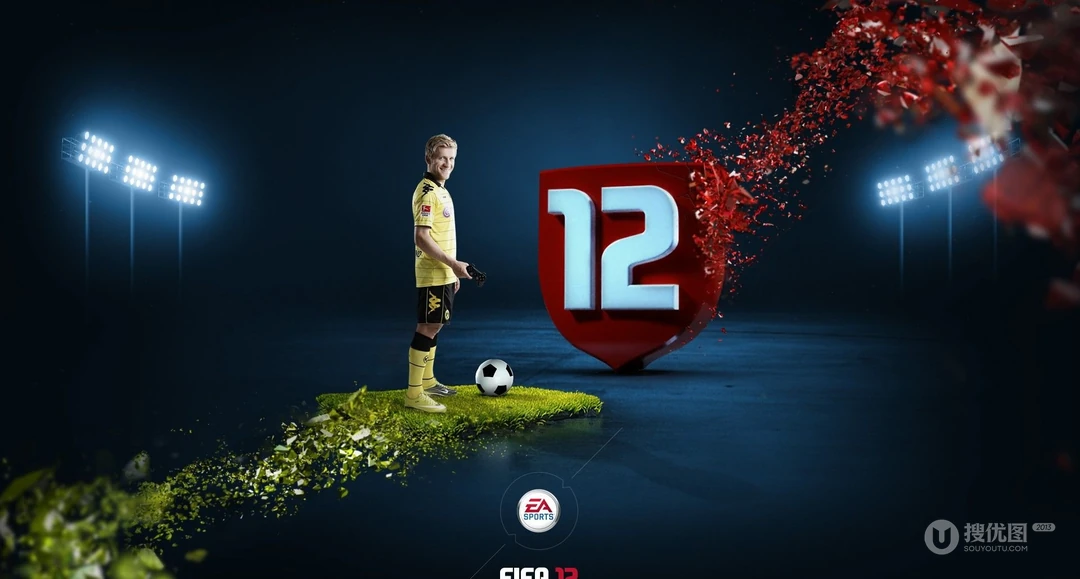 著名足球竞技单机游戏《FIFA12》高清电脑壁纸