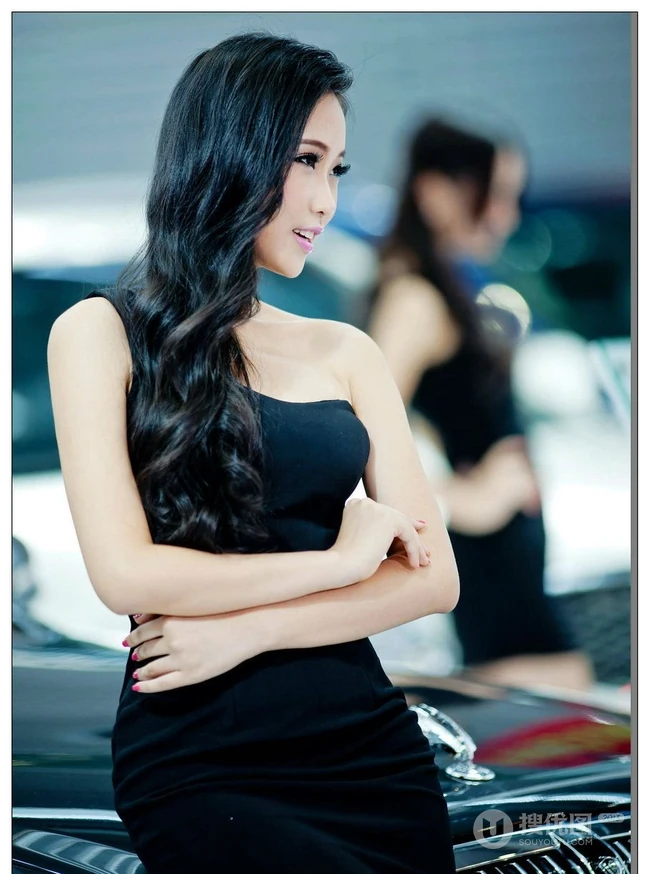 女生模特收集特辑之车模图片