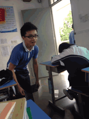 一个打篮球的好苗子