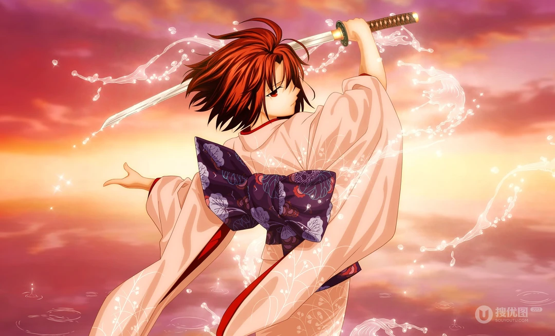 动漫图片_拿武士刀的动漫女孩（18P）