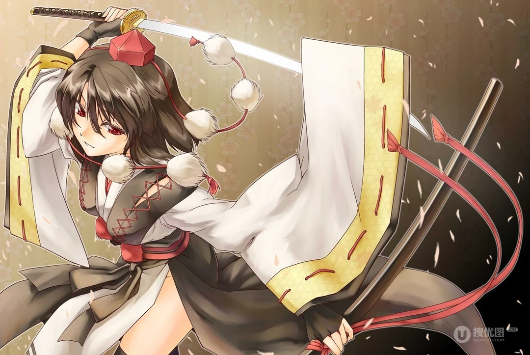 动漫图片_拿武士刀的动漫女孩（18P）