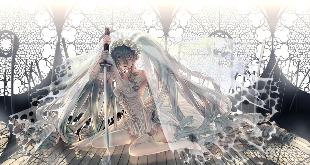 动漫图片_拿武士刀的动漫女孩（18P）