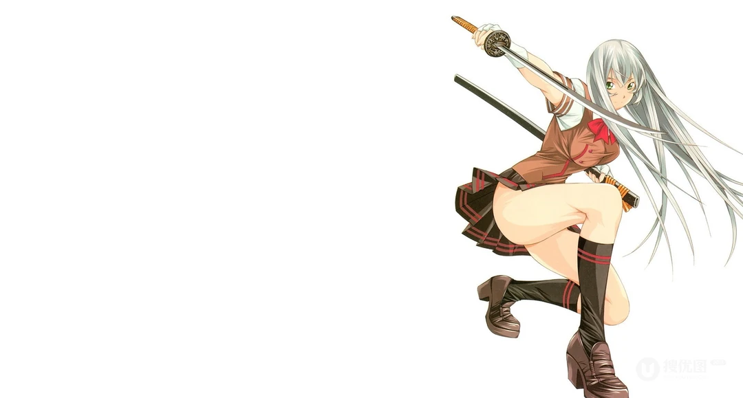 动漫图片_拿武士刀的动漫女孩（18P）