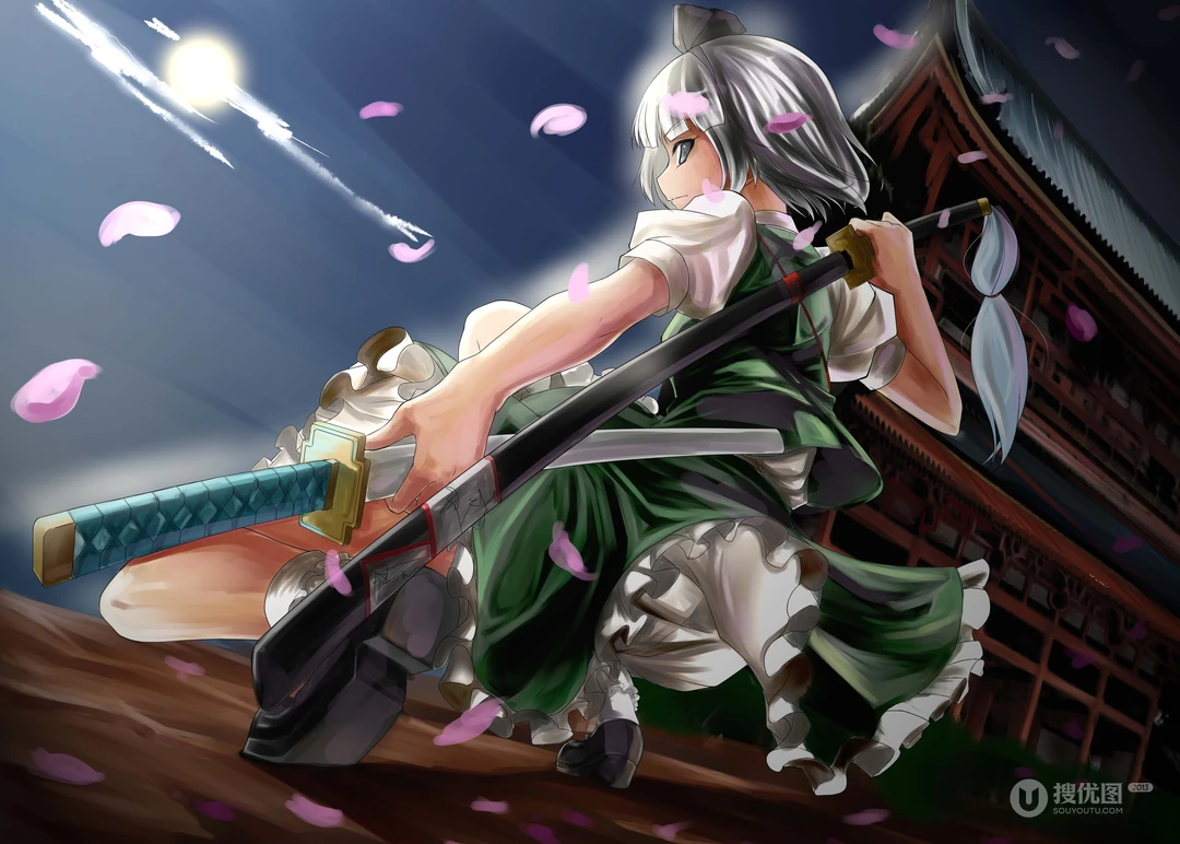 动漫图片_拿武士刀的动漫女孩（18P）