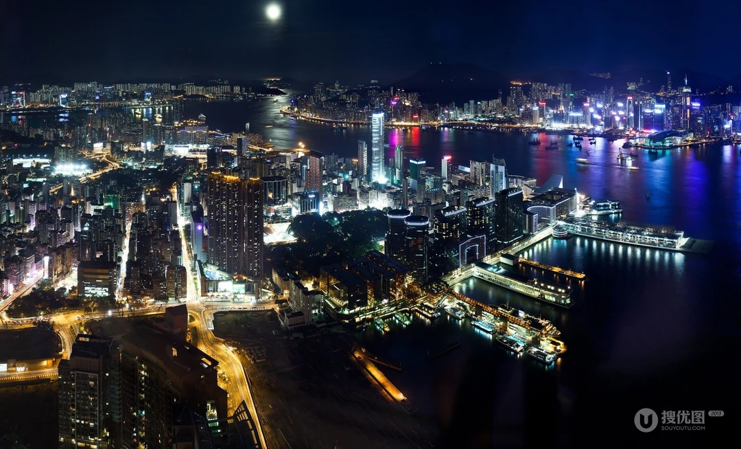 上海夜景壁纸，静籁寂静的夜