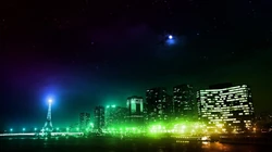 澳门城市夜景，璀璨的霓虹灯，威尼斯人酒店，银河酒店（12P）
