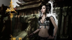 腾讯游戏《御龙在天》高清晰美女COSPLAY电脑桌面背景下载（23P）