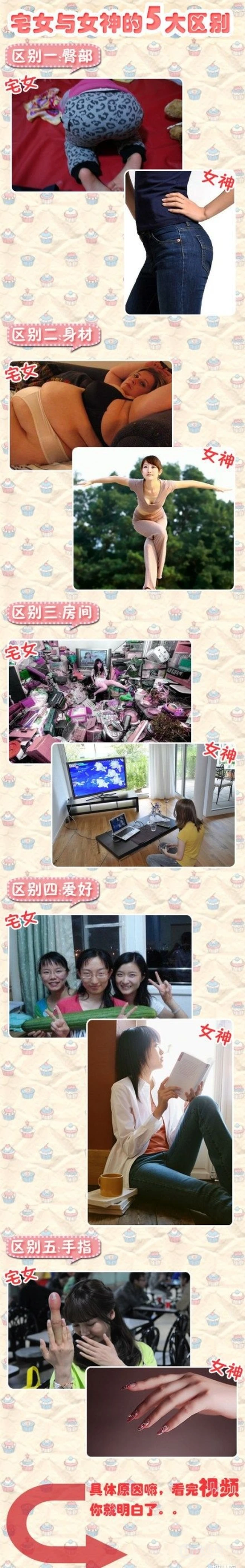 宅女与气质女生的区别