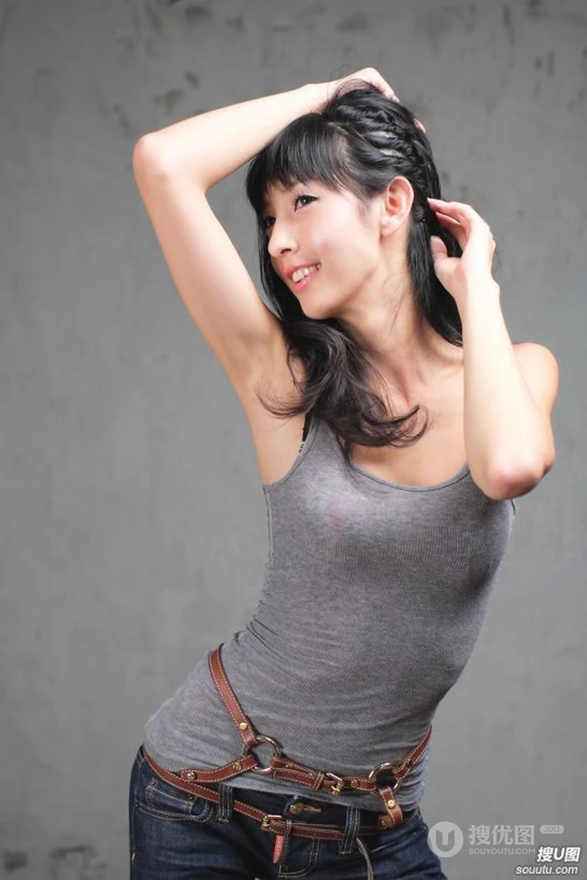 申善雅_紧身T恤牛仔秀优雅身形(16p)