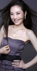 汤晓菲低领连衣裙写真