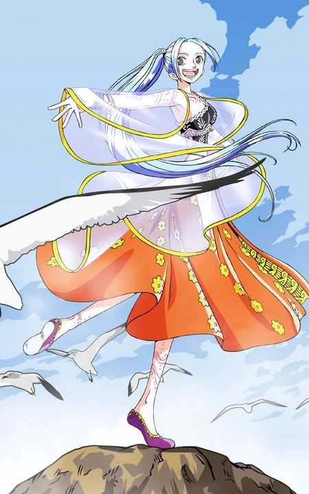 海贼王壁纸 - 站在礁石上的女孩