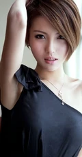 短发女生图片-喜欢连衣裙的短发女生