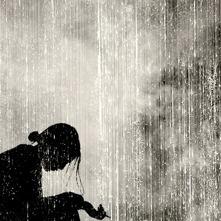 雨夜_下雨天唯美伤感女生图片
