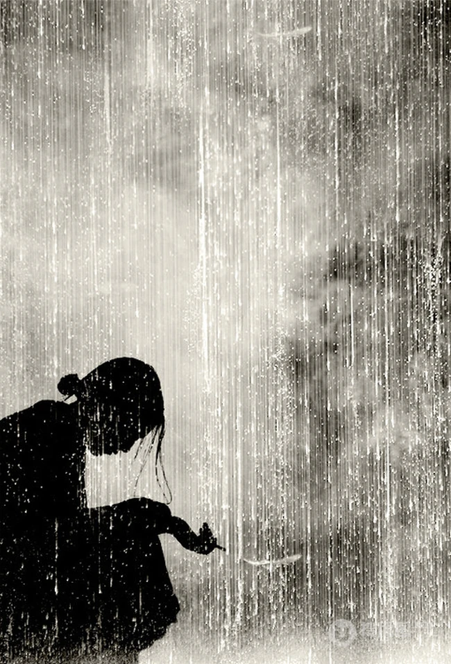 雨夜_下雨天唯美伤感女生图片