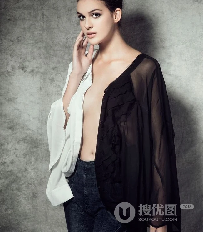 欧美紧身简约女生写真 黑色气质