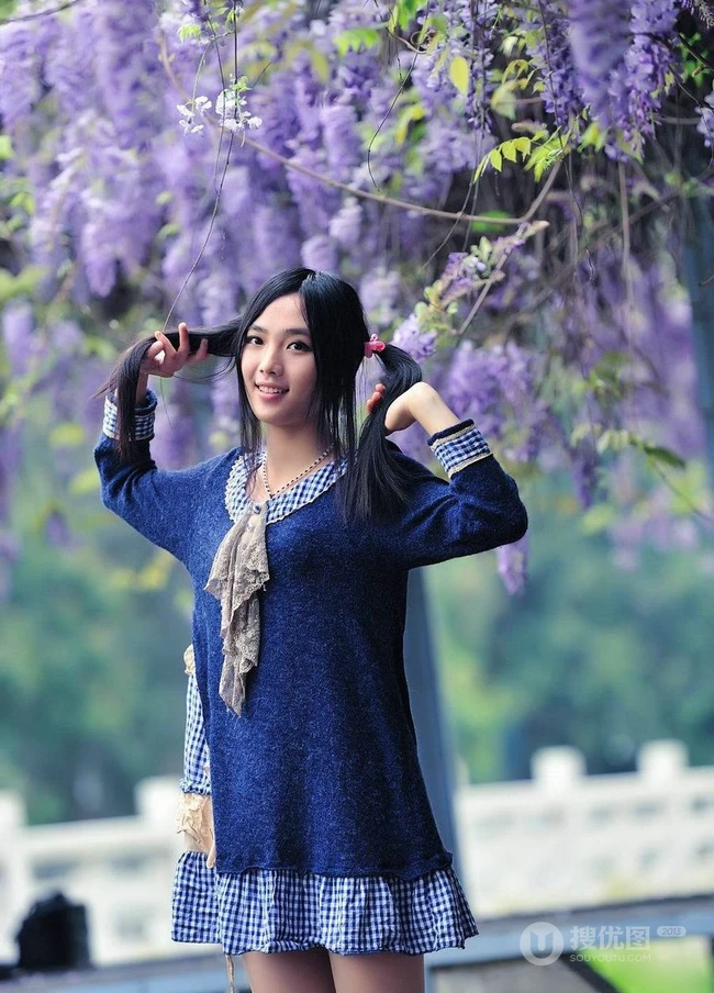 清纯唯美学生妹图片-校园小路篇