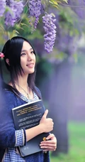 清纯唯美学生妹图片-校园小路篇