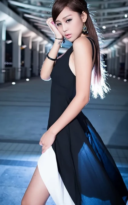 天桥上的连衣裙女生模特-唯美高清写真