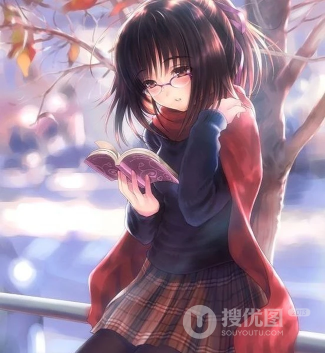 眼镜娘_二次元带眼镜少女图片