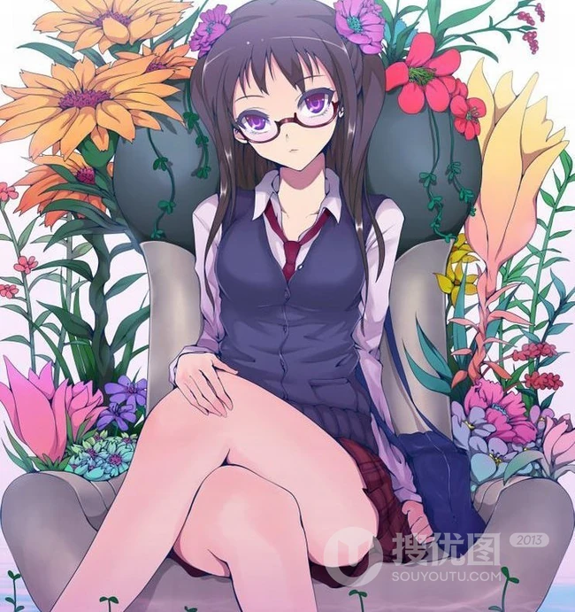 眼镜娘_二次元带眼镜少女图片