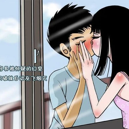 校园爱情意境插画图片&mdash;难忘的青涩爱恋