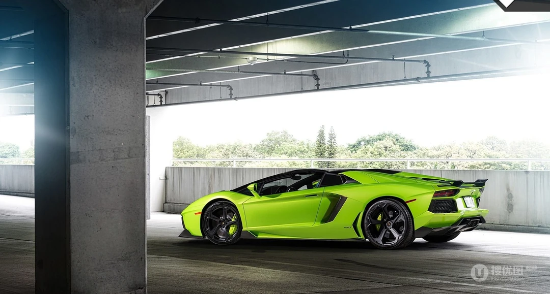 绿色活力兰博基尼Aventador V LP-700-4电脑高清壁纸