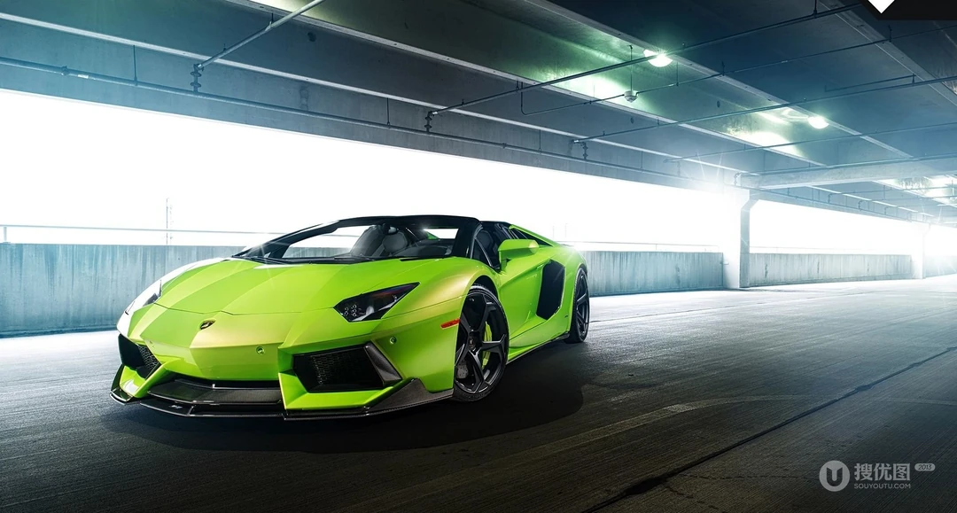 绿色活力兰博基尼Aventador V LP-700-4电脑高清壁纸
