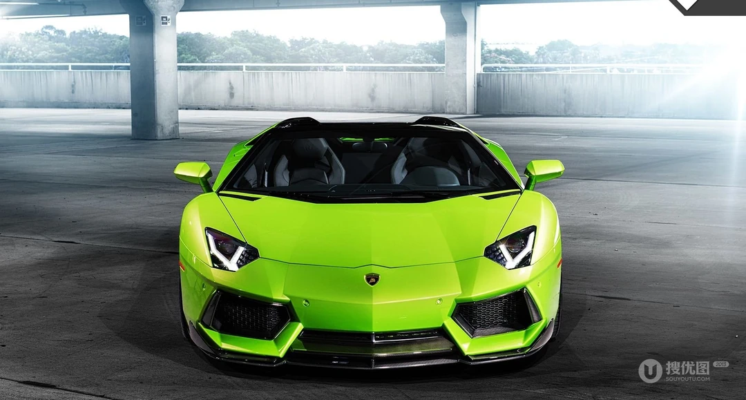 绿色活力兰博基尼Aventador V LP-700-4电脑高清壁纸