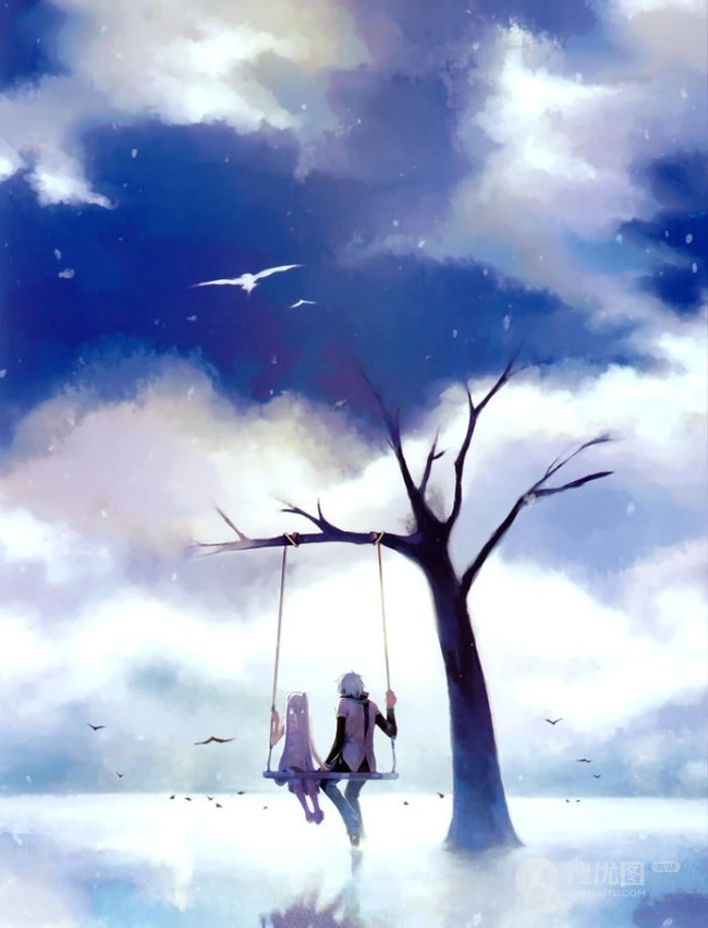 大自然插画图片&mdash;穿插于大自然中的女孩美图