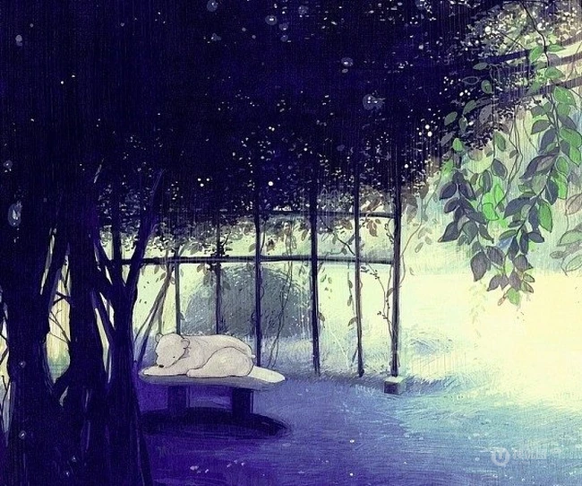 大自然插画图片&mdash;穿插于大自然中的女孩美图