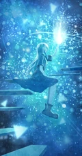大自然插画图片&mdash;穿插于大自然中的女孩美图