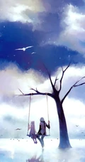 大自然插画图片&mdash;穿插于大自然中的女孩美图