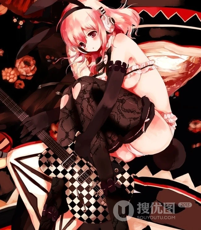 二次元吉他少女图片_那些喜欢音乐的少女们