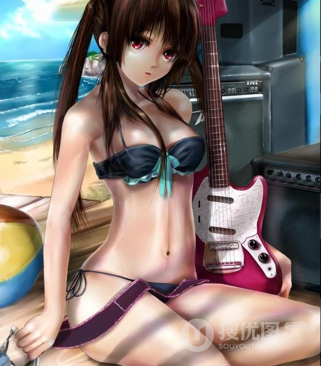 二次元吉他少女图片_那些喜欢音乐的少女们