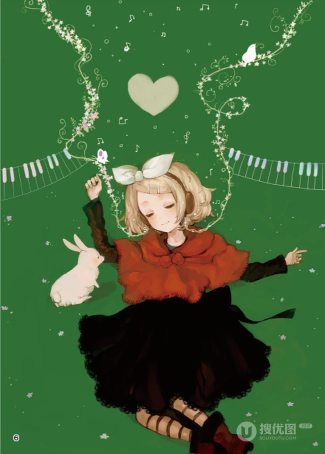 唯美动漫女孩插画背景美图23P 第5张