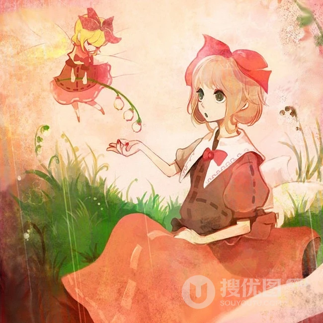 唯美动漫女孩插画背景美图23P 第7张