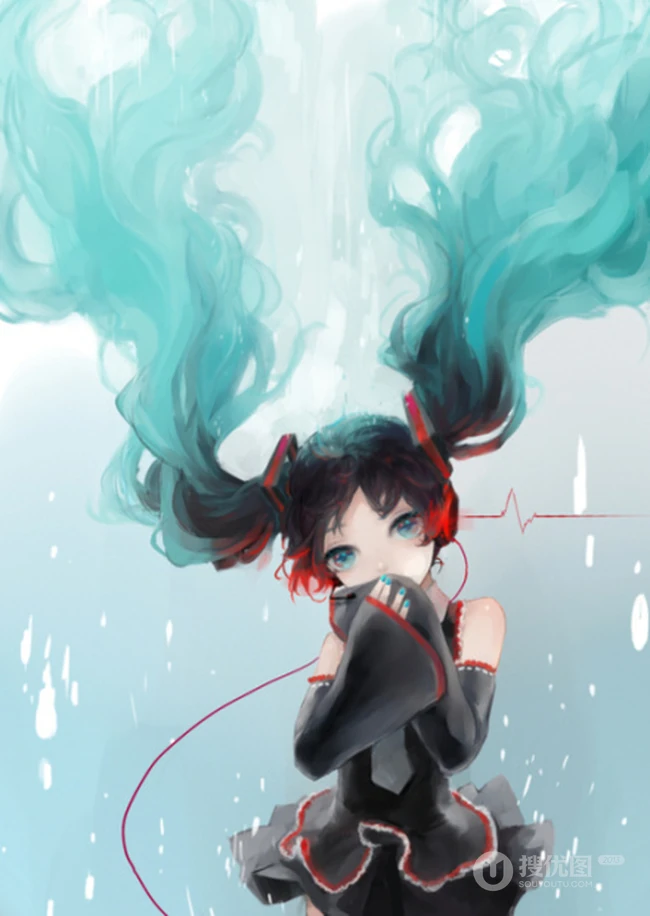唯美动漫女孩插画背景美图23P 第14张