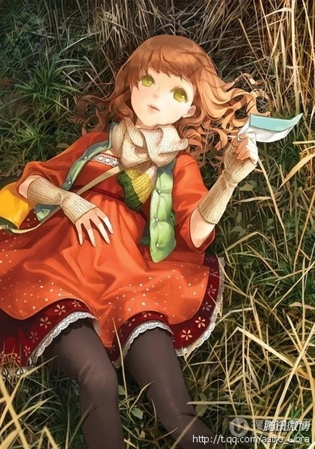唯美动漫女孩插画背景美图23P 第15张