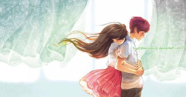 情侣插画图片