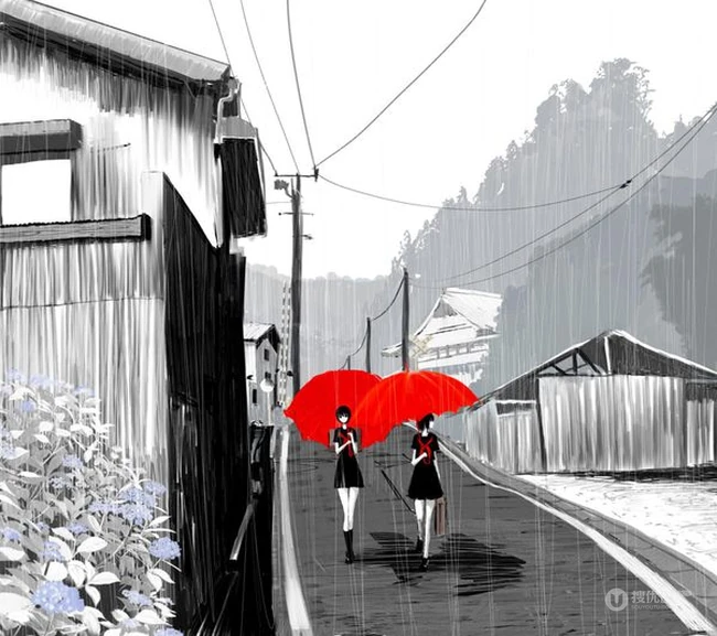 细雨飘摇，等一把雨伞