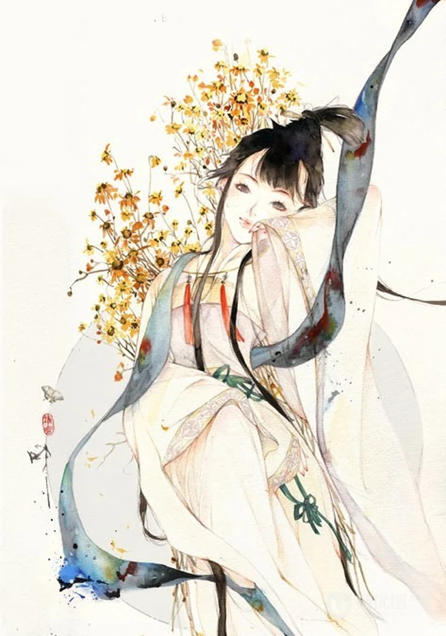 只是几张古风插画背景图-简简单单就好 第5张