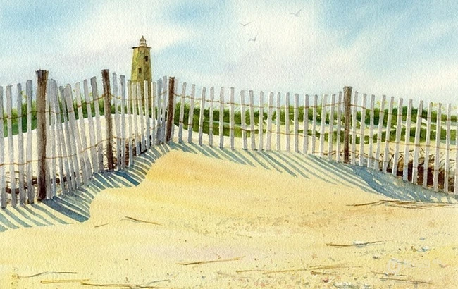 田园风水彩画背景图片&mdash;Mary Ellen Golden作品 第5张