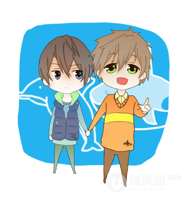 free 男子游泳部_Q版人物篇