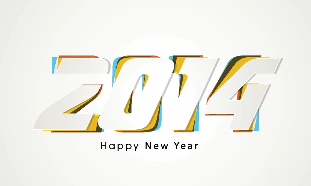 HAPPY2014文字桌面高清壁纸