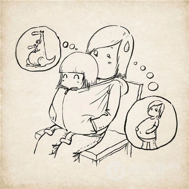 妈妈的小棉袄-唯美可爱插画背景图 第11张