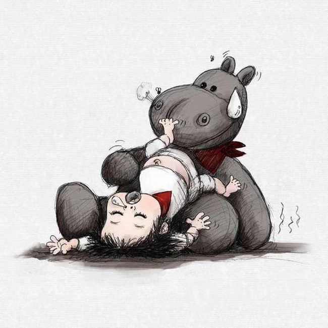 妈妈的小棉袄-唯美可爱插画背景图 第10张