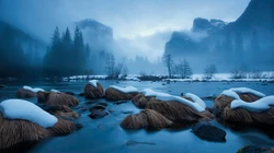 唯美的山水风景画高清风景壁纸